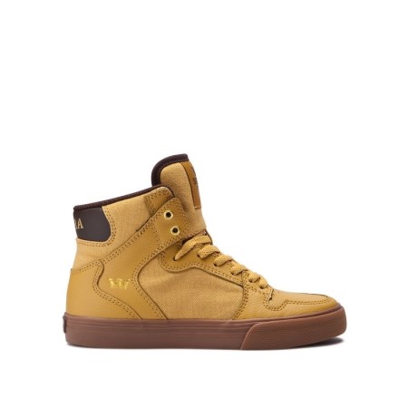 Supra Vaider Gul Høye Sneakers Barn [NO-1-I423]